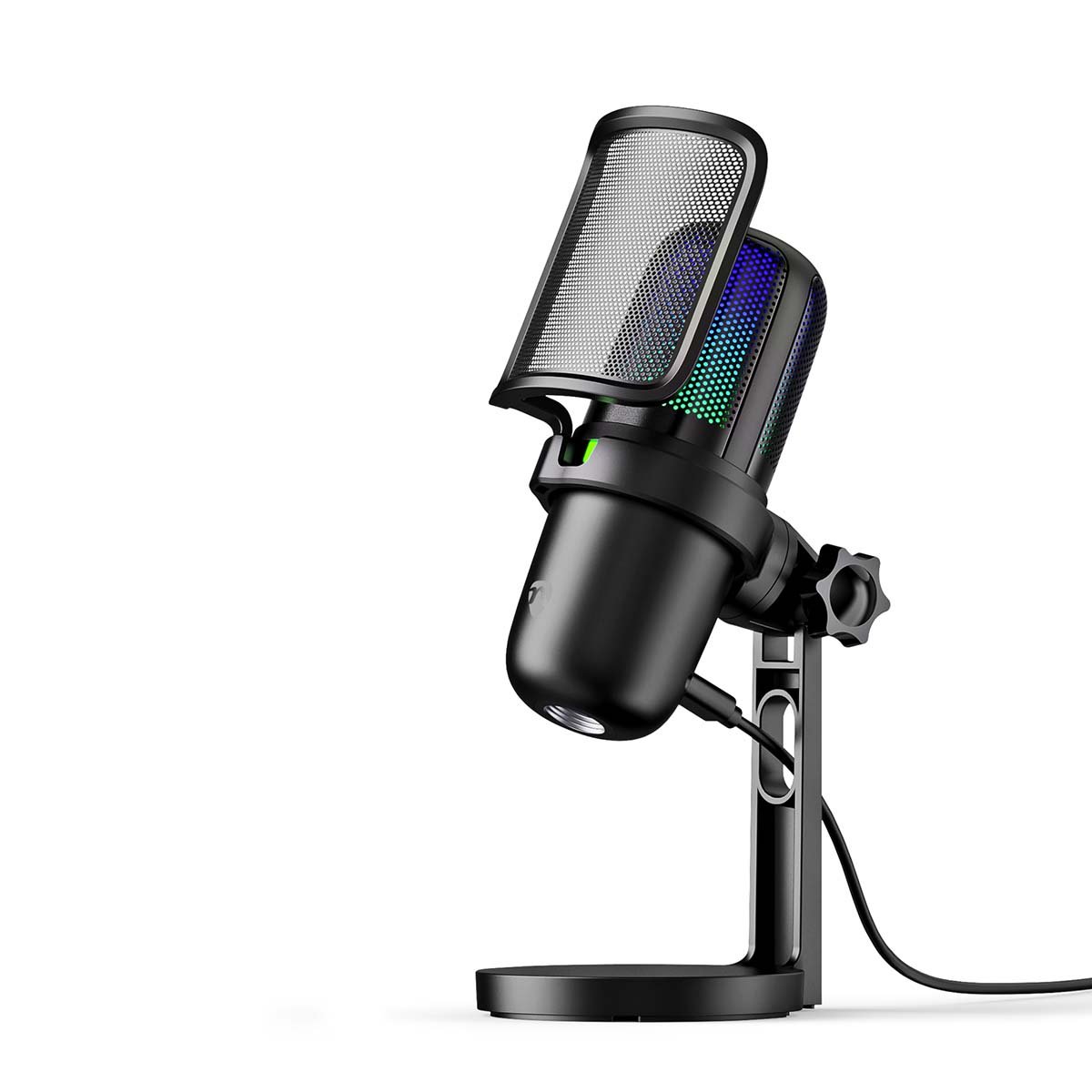 Nedis Streaming- en Gamingmicrofoon | Gebruikt voor: Desktop Notebook | USB Type-A | Aan uit knop | POP Filter GSMIC210BK