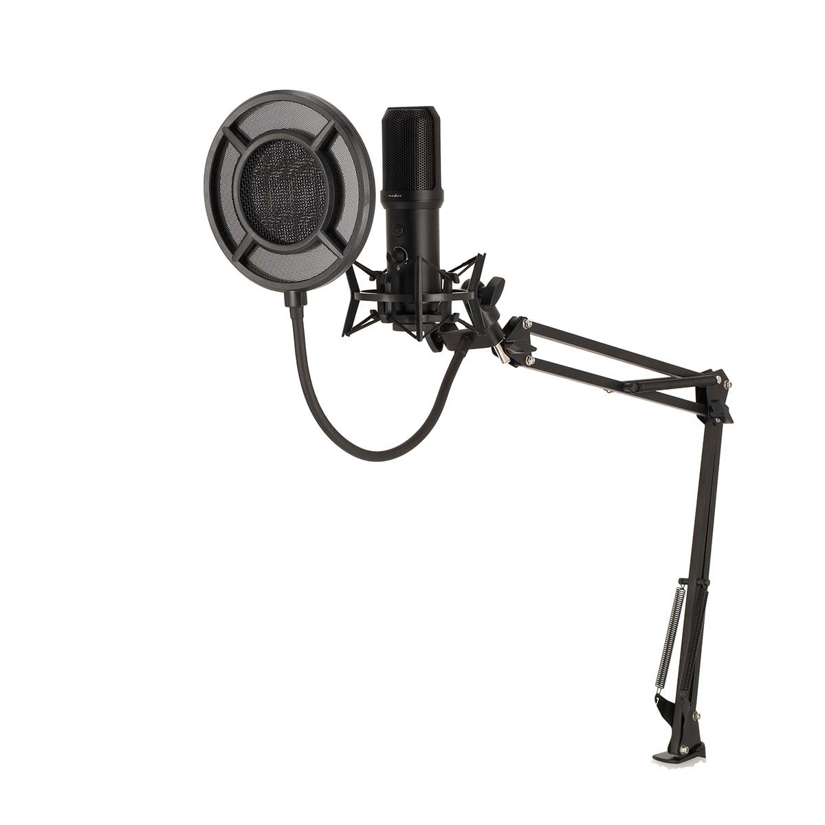 Nedis Streaming- en Gamingmicrofoon | Gebruikt voor: Desktop / Notebook | USB Type-A | Aan/uit knop | POP Filter - GSMIC410BK