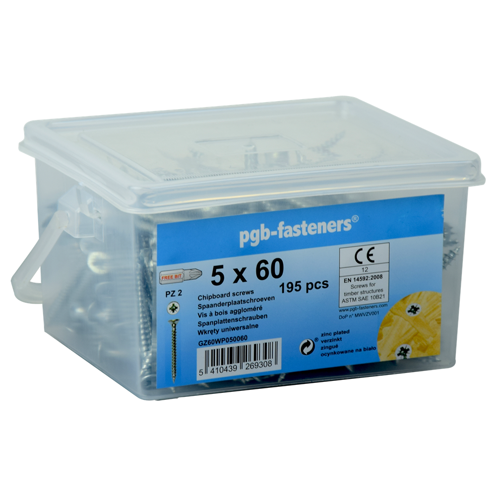 pgb-Europe PGB-FASTENERS | SpaanplaatschroefVZK Ø 6x100 Zn/Emmer 85 | 85 st GZ60WP060100