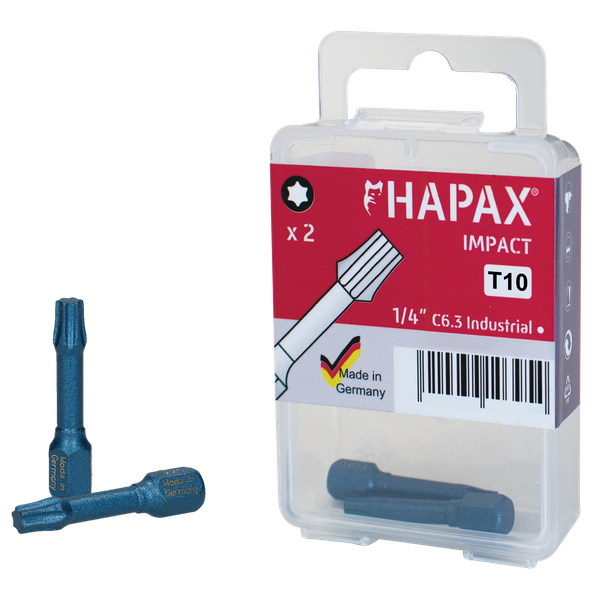 pgb-Europe HAPAX IMPACT bit 1/4" C6.3 TX10x25 | 2 st | HAP037B025IT101