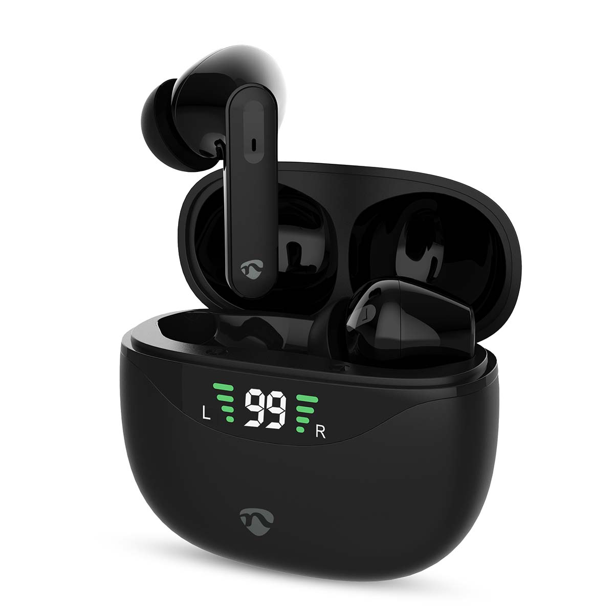 Nedis Volledig Draadloze Oordopjes | ANC (Active Noise Cancelling) | Bluetooth | Maximale batterijduur: 30 uur | Aanraakbediening | Charging case |