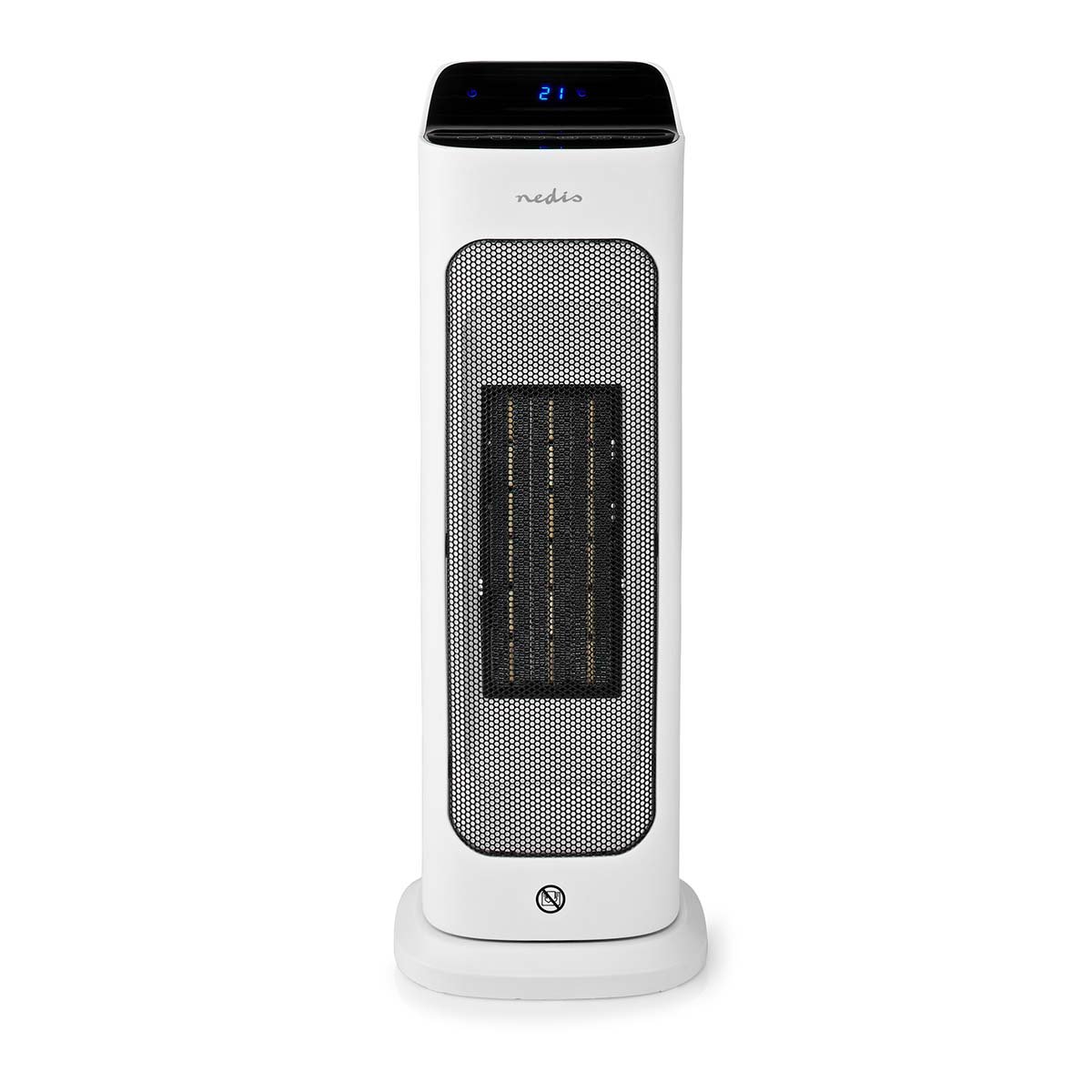 Nedis SmartLife keramische PTC-ventilatorkachel | Wi-Fi | 2000 W | 2 Warmte Standen | Zwenkfunctie | Display | 10 - 49 °C | Android / IOS | Wit -