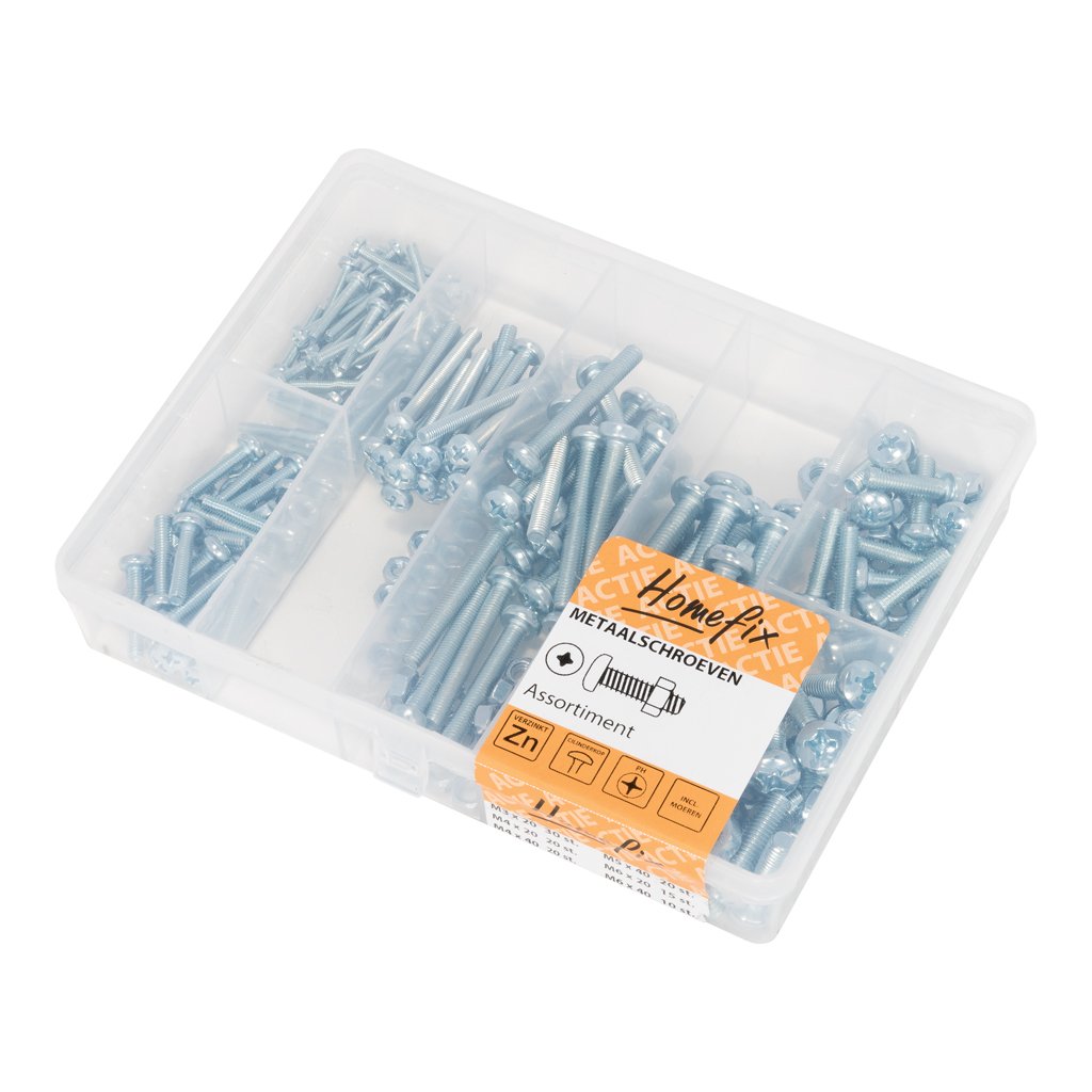 Homefix Organizer 7-Vaks Metaalschroeven Vz Ck Sl + Moer 8900.01.34000