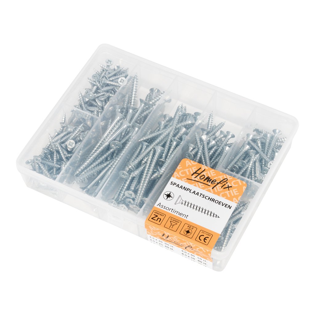 Homefix Organizer 7-Vaks Spaanplaatschroeven Vz Pk Pz 8900.01.30000