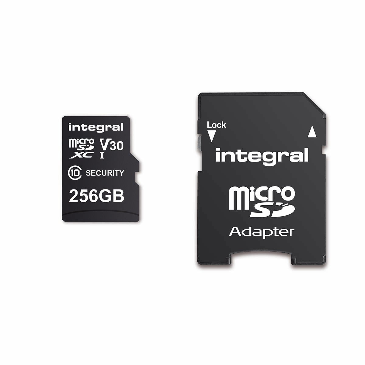 Integral 256 GB beveiligingscamera microSD-kaart voor dashcams, home cams, CCTV, bodycams en drones - INMSDX256G10SE