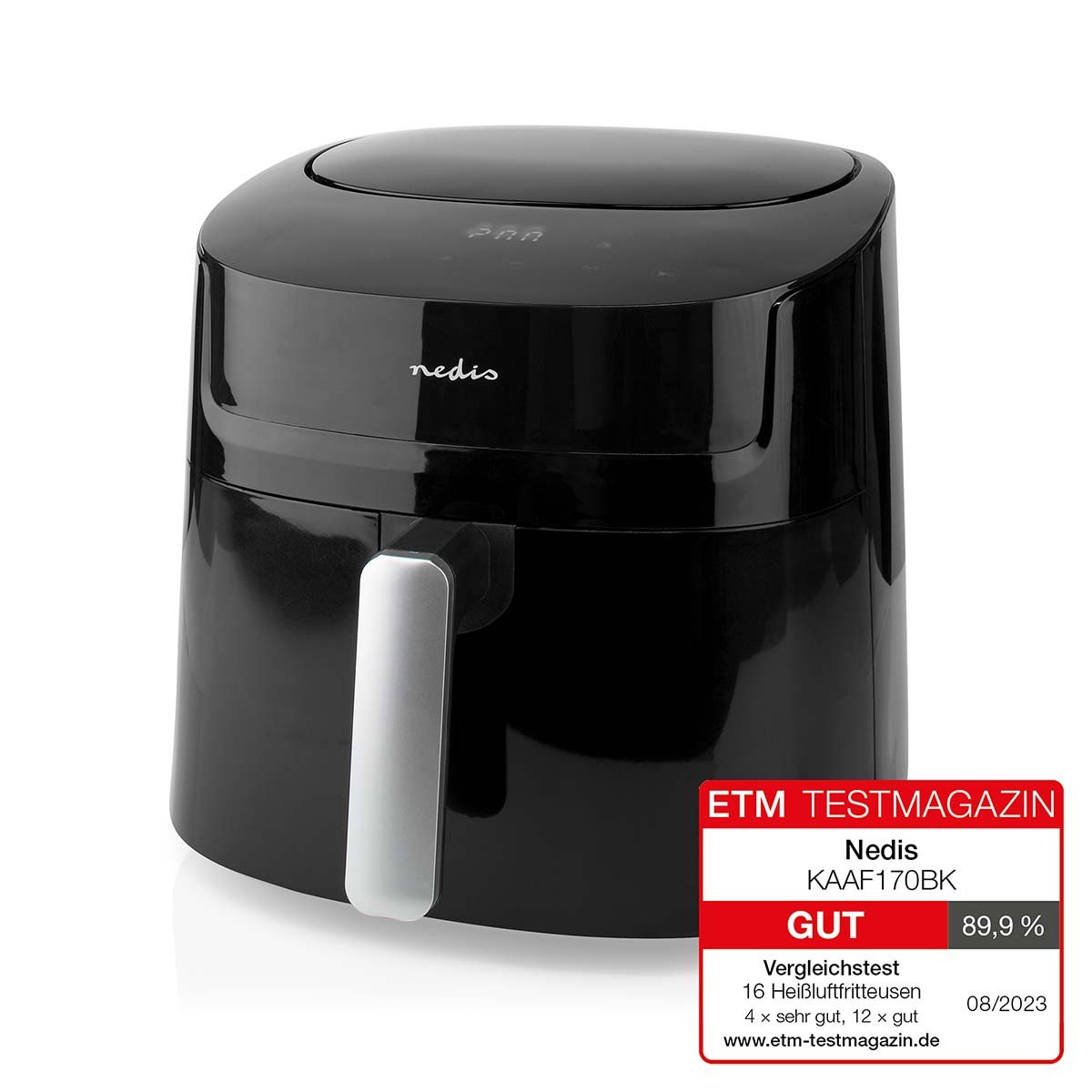 Nedis Heteluchtfriteuse | 7,2 l | Tijdschakelaar: 240 min | Aantal vooraf ingestelde programma&apos;s: 8 | Digitaal | Zwart - KAAF170BK