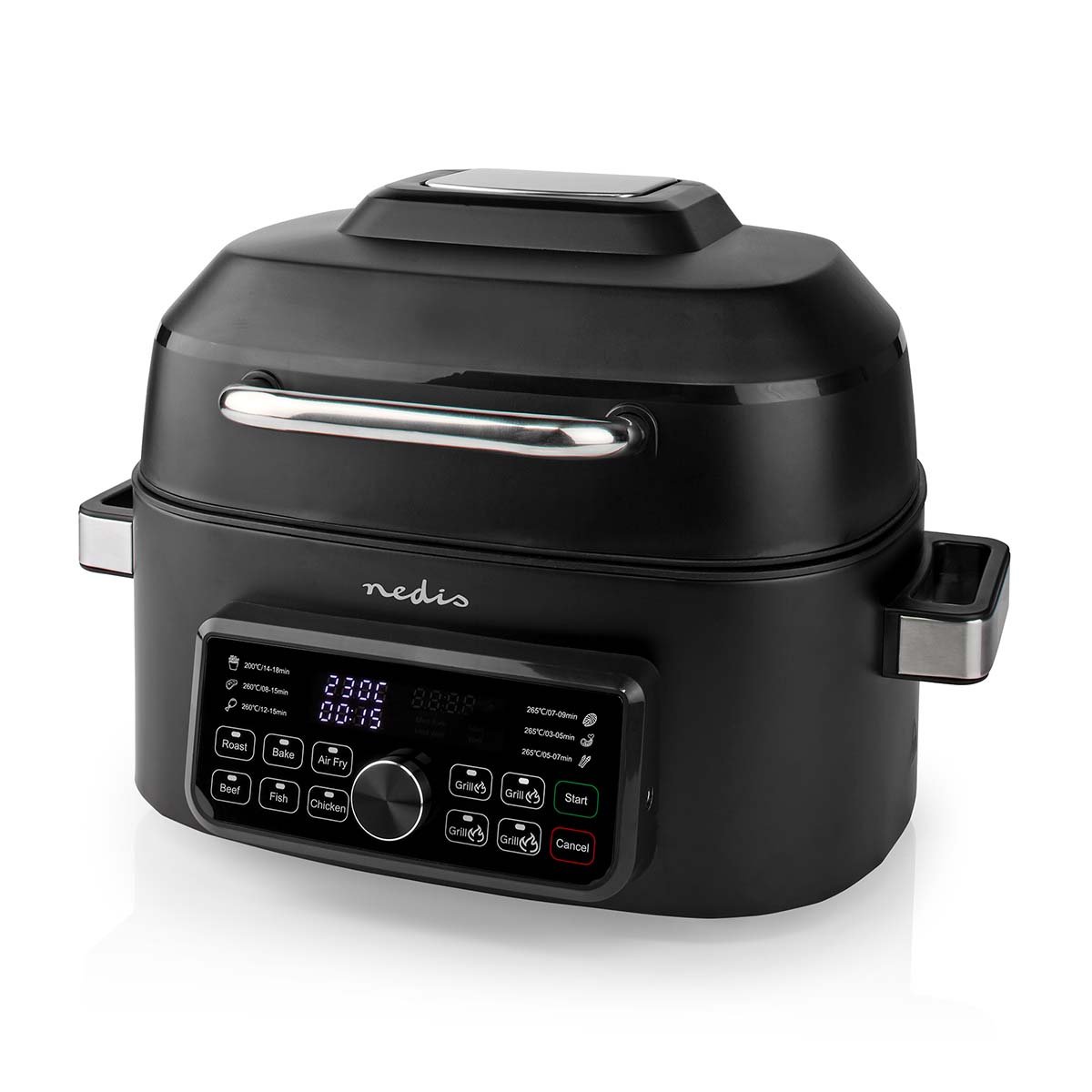 Nedis Heteluchtfriteuse | 6 l | Tijdschakelaar: 120 min | Aantal vooraf ingestelde programma&apos;s: 7 | Digitaal | Zwart KAAFG600BK
