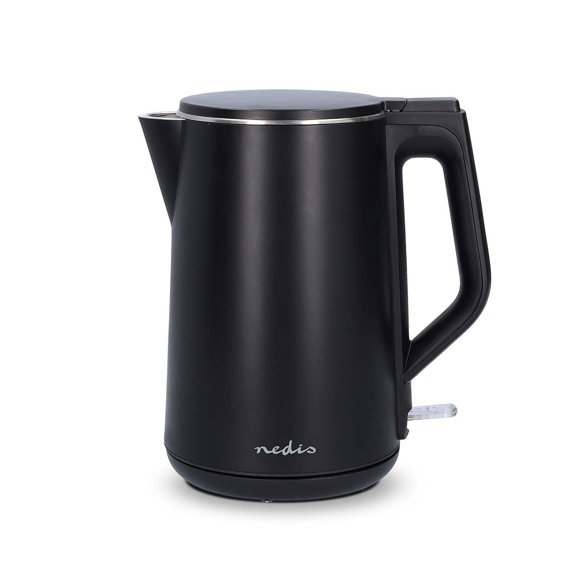 Nedis Waterkoker | 1.5 l | Kunststof | Zwart | 360 graden draaibaar | Verborgen verwarmingselement | Strix®-controller | Droogkookbeveiliging -