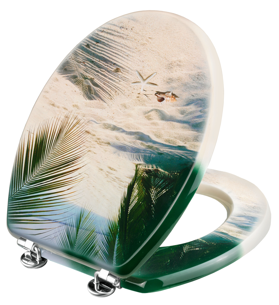 Cornat Wc-Bril Mdf-Gelakt Palm&Strand Gr KSD531