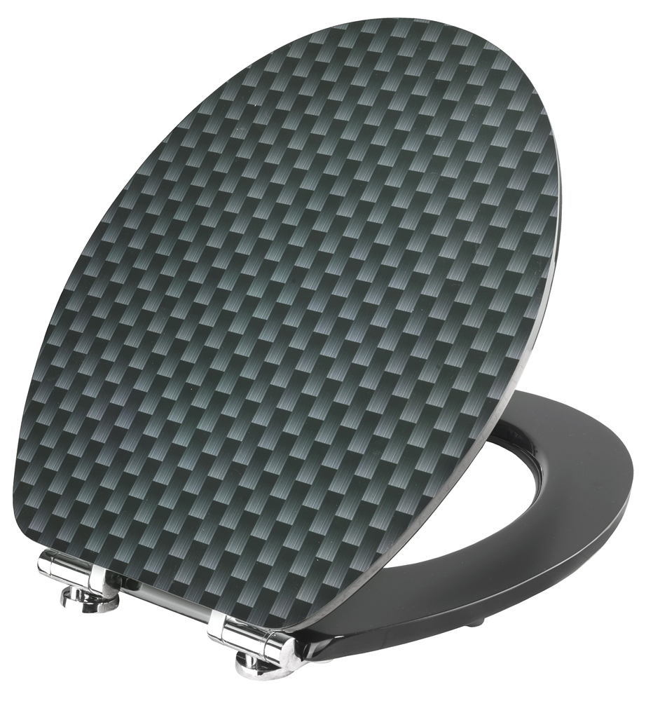 Cornat Wc-Bril Acrylaat Carbon Sc Zw KSDSC319