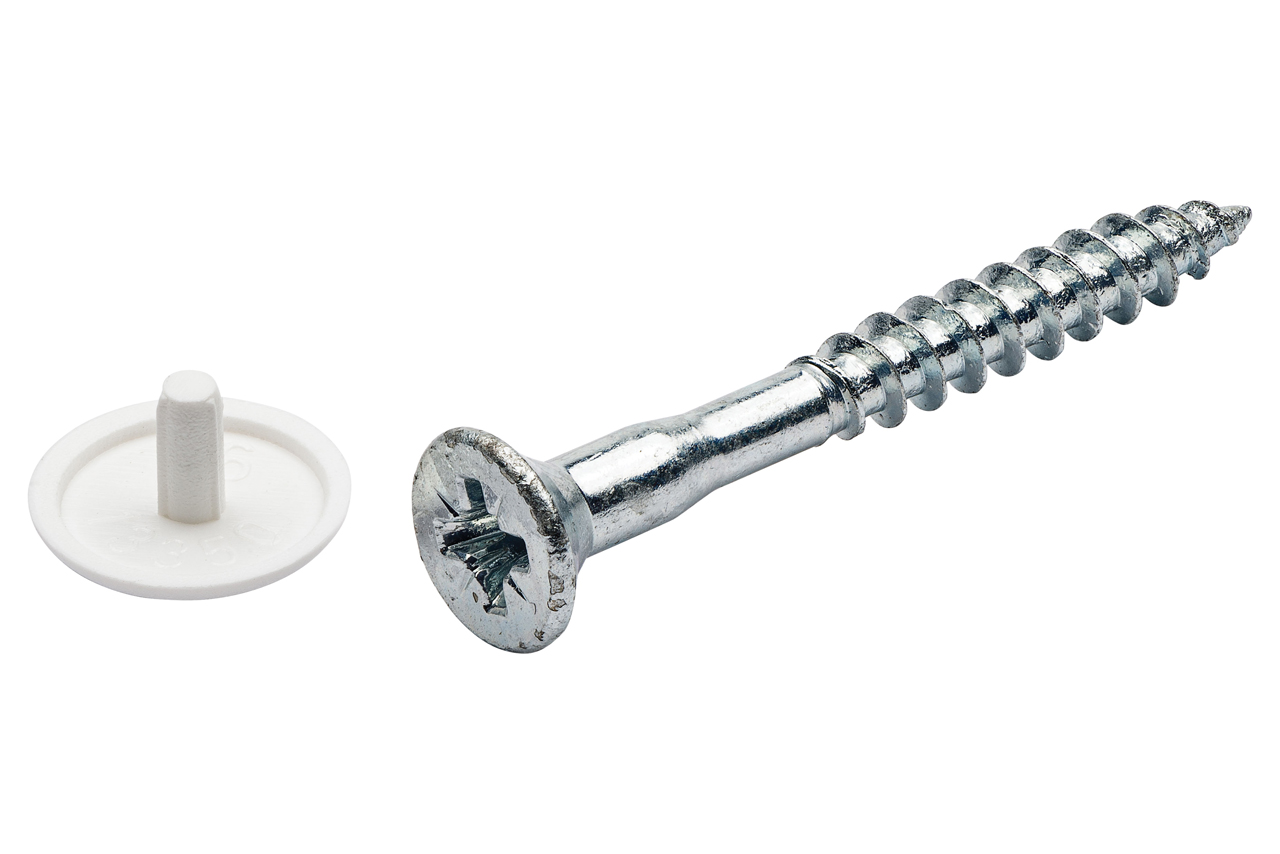 Homefix Kopboringschroef Vz Pk PZ2 Met Kap Wit 4.5X40 | 10 stuks - 6701.20.42020