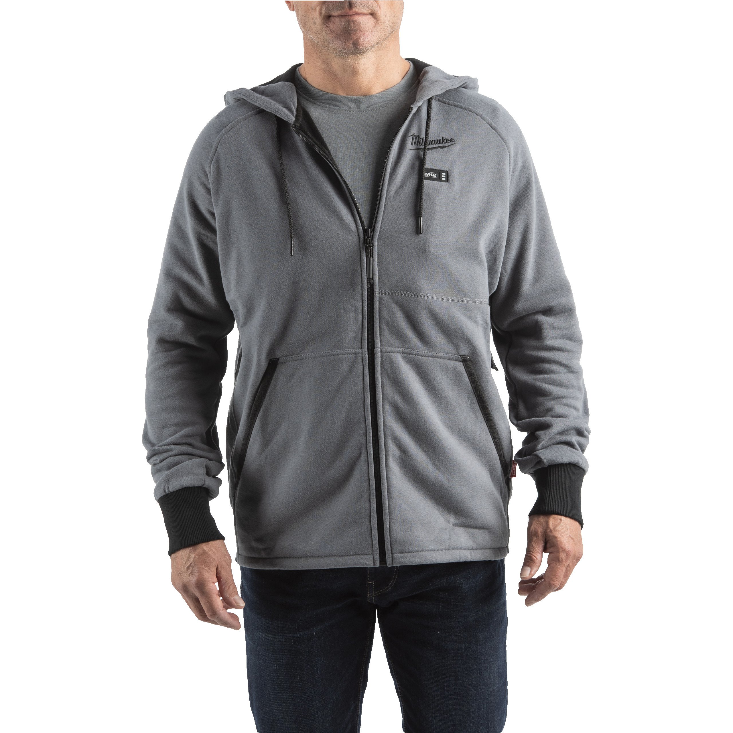 Milwaukee M12 HHGREY4-0 (L) M12 verwarmde hoodie, grijs, L - 4932480068