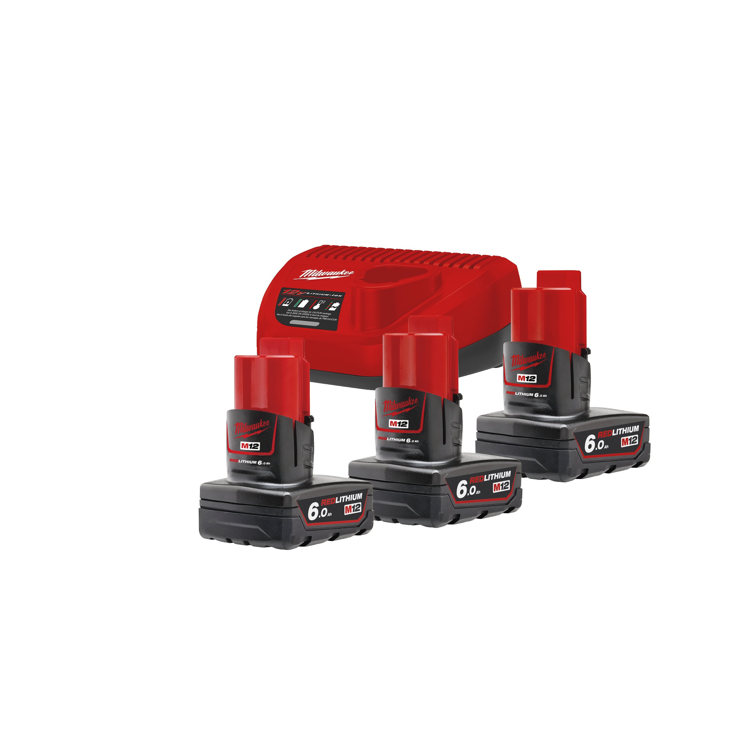Milwaukee M12 NRG-603 M12 NRG pack, 3 x 6,0 Ah, lader 3A - 4933459208