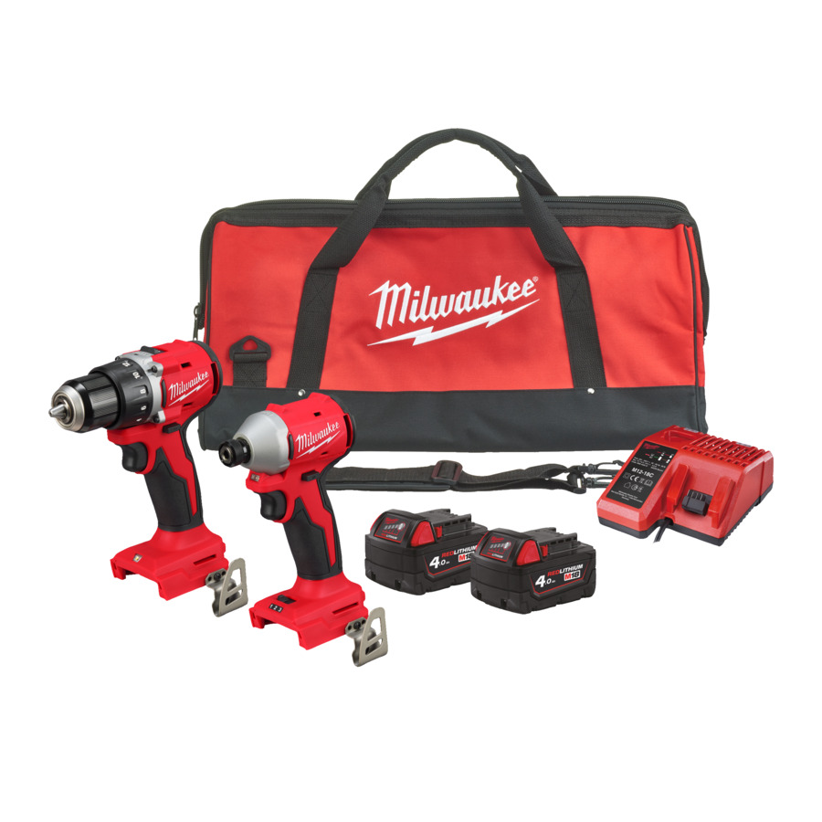 M18 BLCPP2B-402C M18 powerpack 2-kit compact Brushless (M18BLDDRC, BLIDRC, 2 x 4,0 Ah) - 4933492836