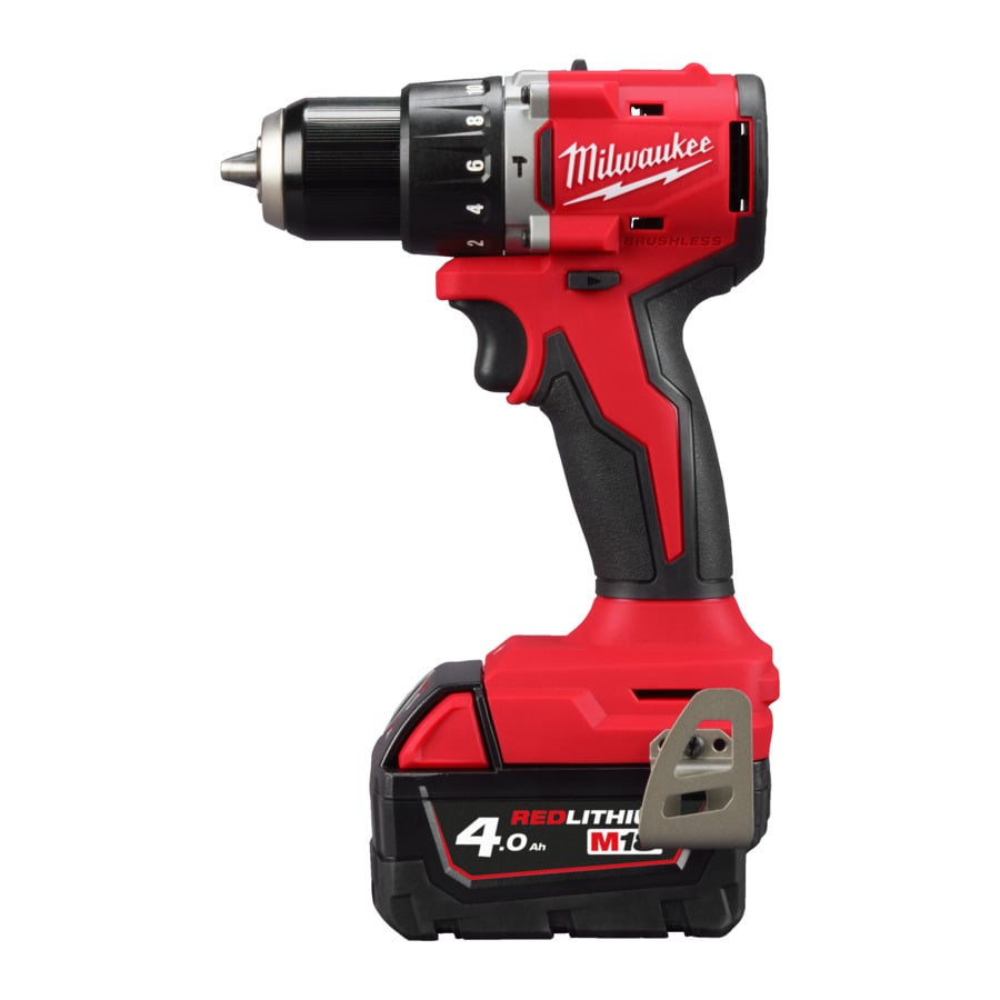 Milwaukee M18 BLPDRC-402C M18 klopboormachine 60Nm compact brushless, 2 x 4,0 Ah - 4933492824