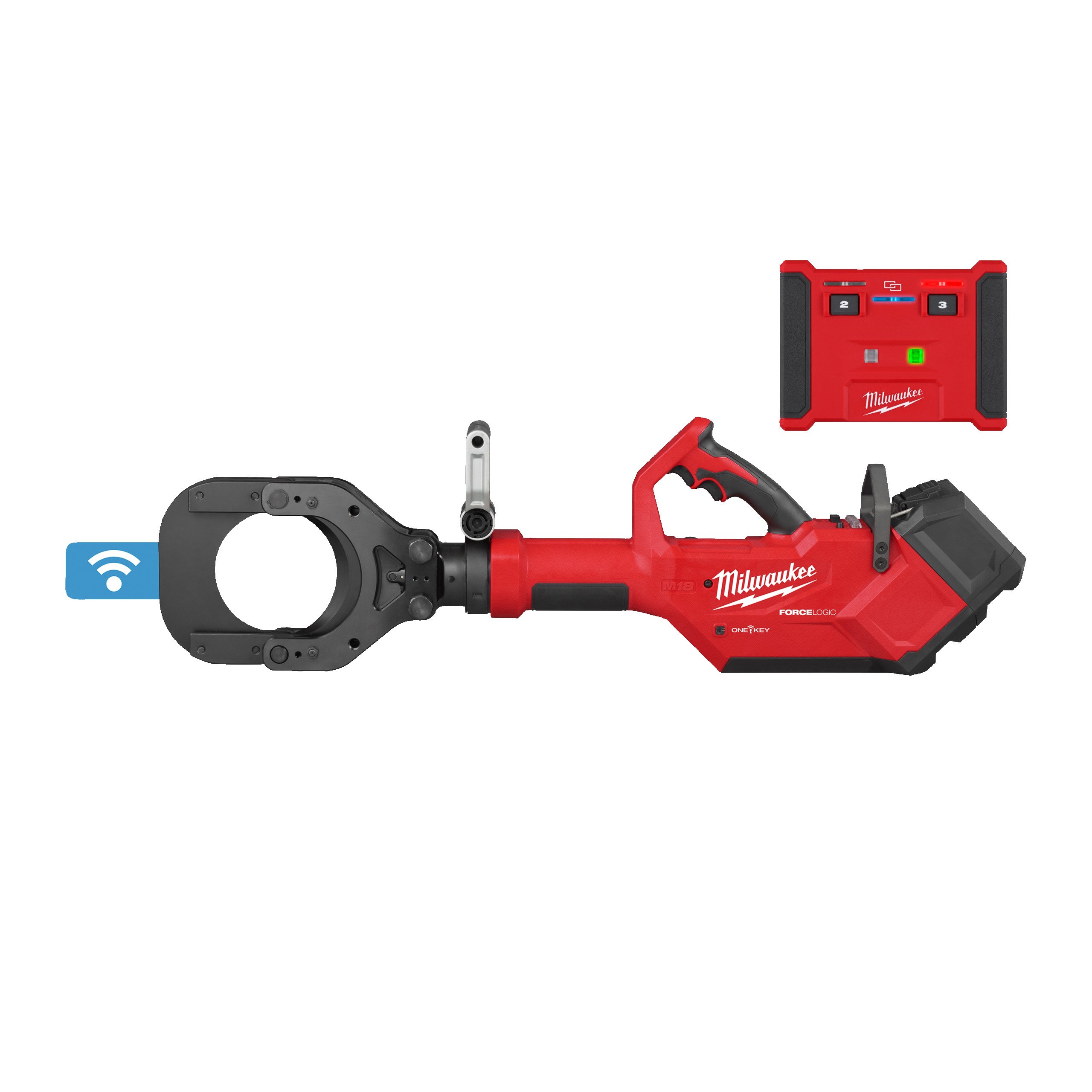Milwaukee M18 HSFC125R-802C M18 kabelkniptang FORCE LOGIC™ hydraulisch, 125 mm, afstandsbediening, 2 x 8,0 Ah - 4933492421