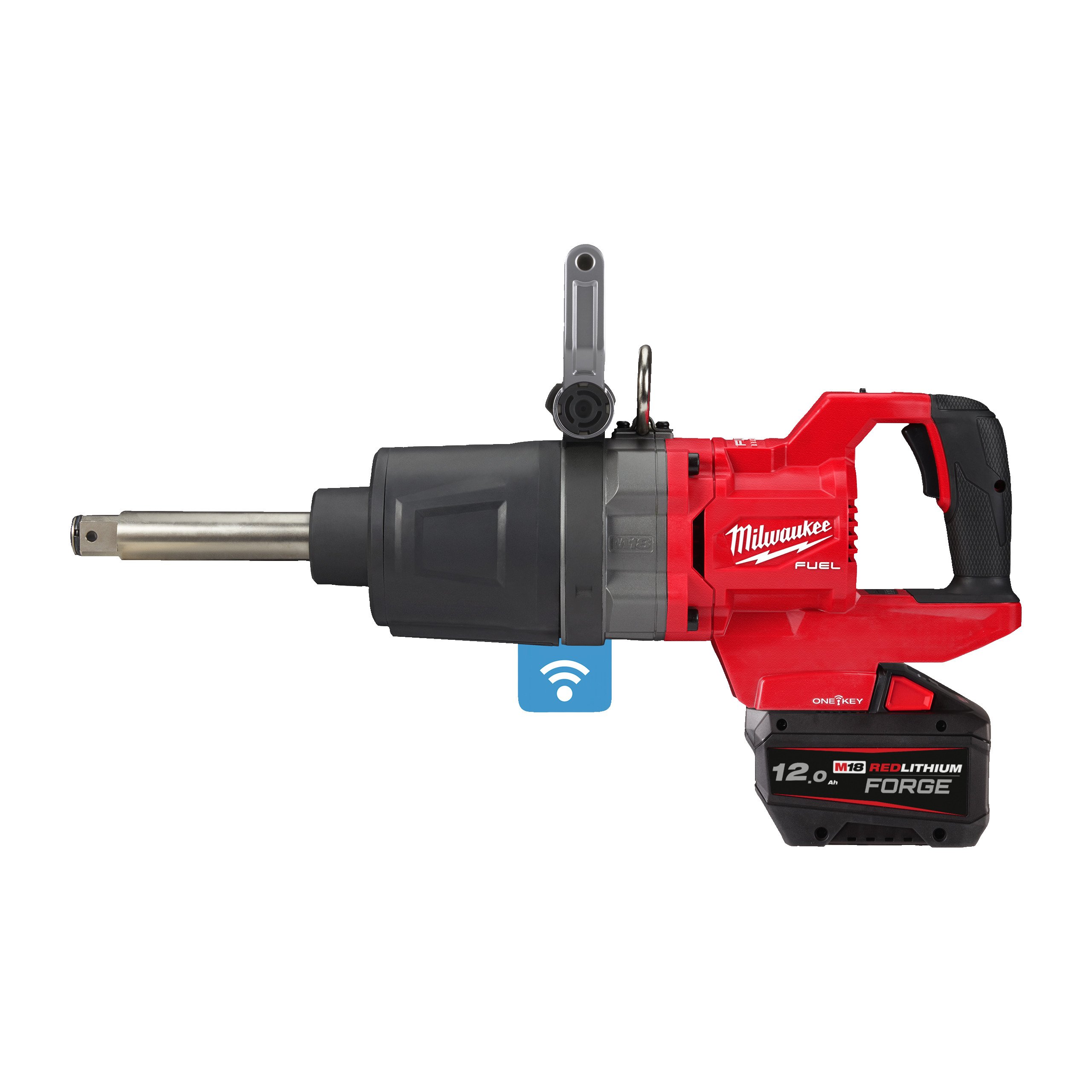 Milwaukee M18 ONEFHIWF1D-121C M18 FUEL™ ONE-KEY™ Accu Slagmoersleutel | 1" | Hoog Koppel D-greep | Frictiering | Verlengde As - 4933499251