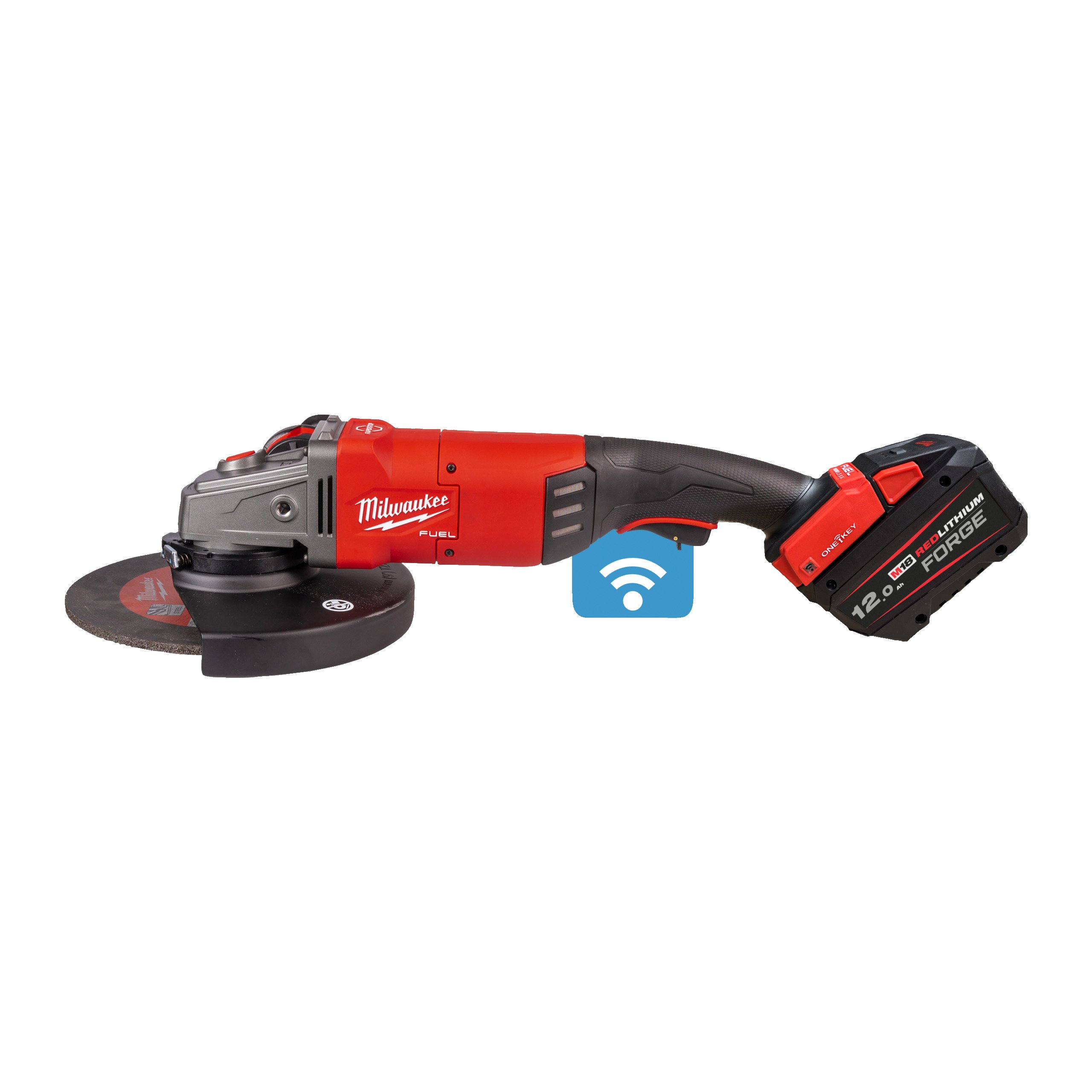 Milwaukee M18 ONEFLAG230XPDB-122C M18 FUEL™ ONE-KEY™ Accu Haakse Slijper | 230 mm | Peddelschakelaar | Schijfrem - 4933499242