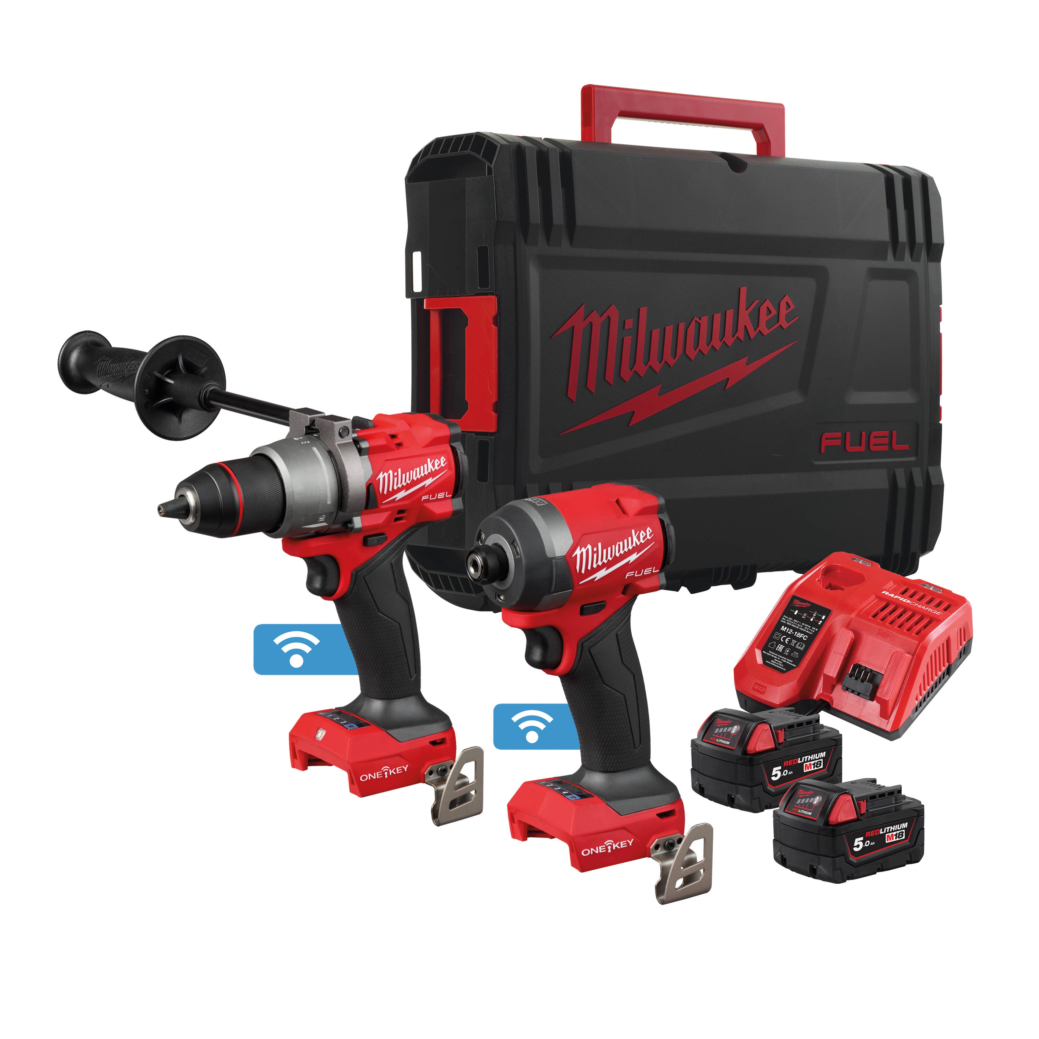 Milwaukee M18 ONEPP2A3-502X M18 FUEL™ powerpack ONE-KEY™2 kit (M18ONEPD3 ONEID3 2 x 5 0 Ah) 4933493244