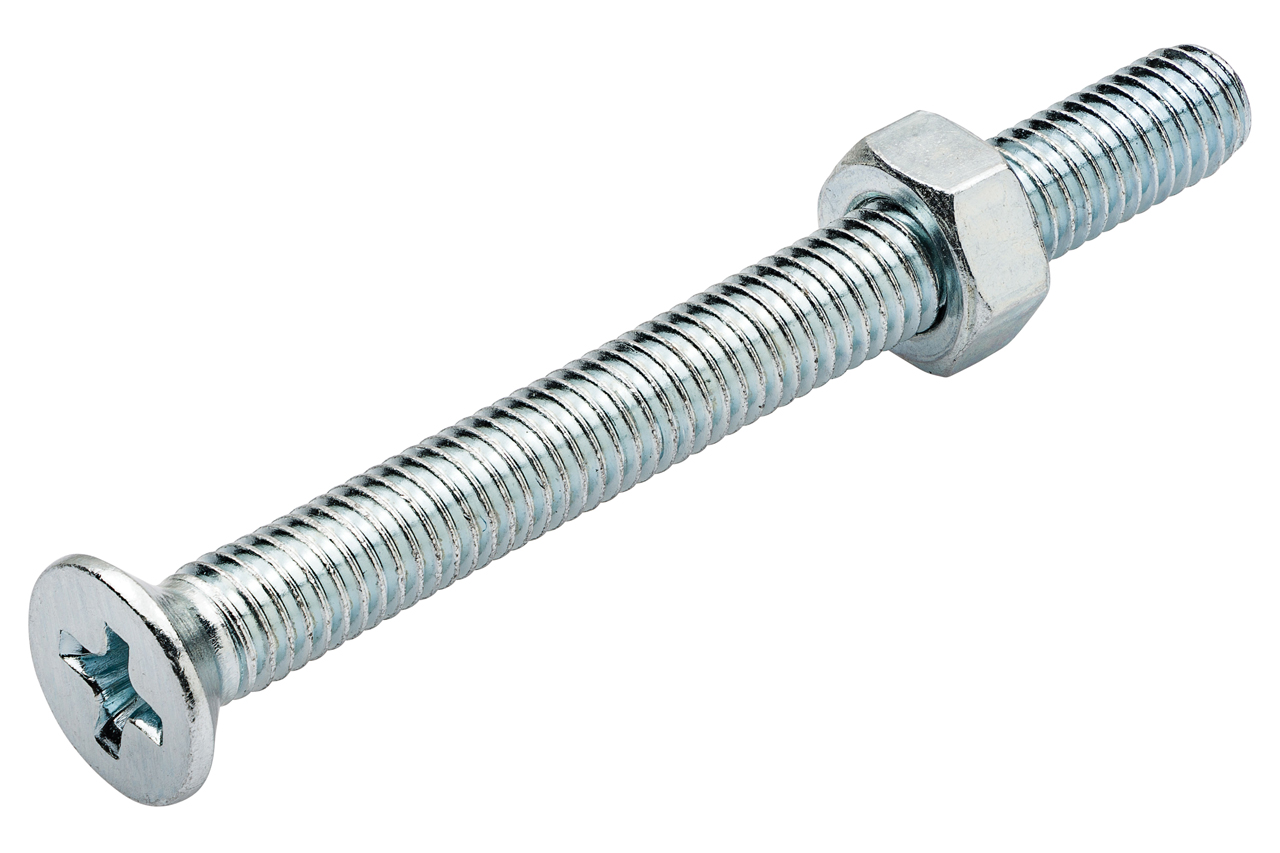 Homefix Metaalschroef Vz Pk PH3 + Moer M6X40 | 6 stuks - 6701.50.00190