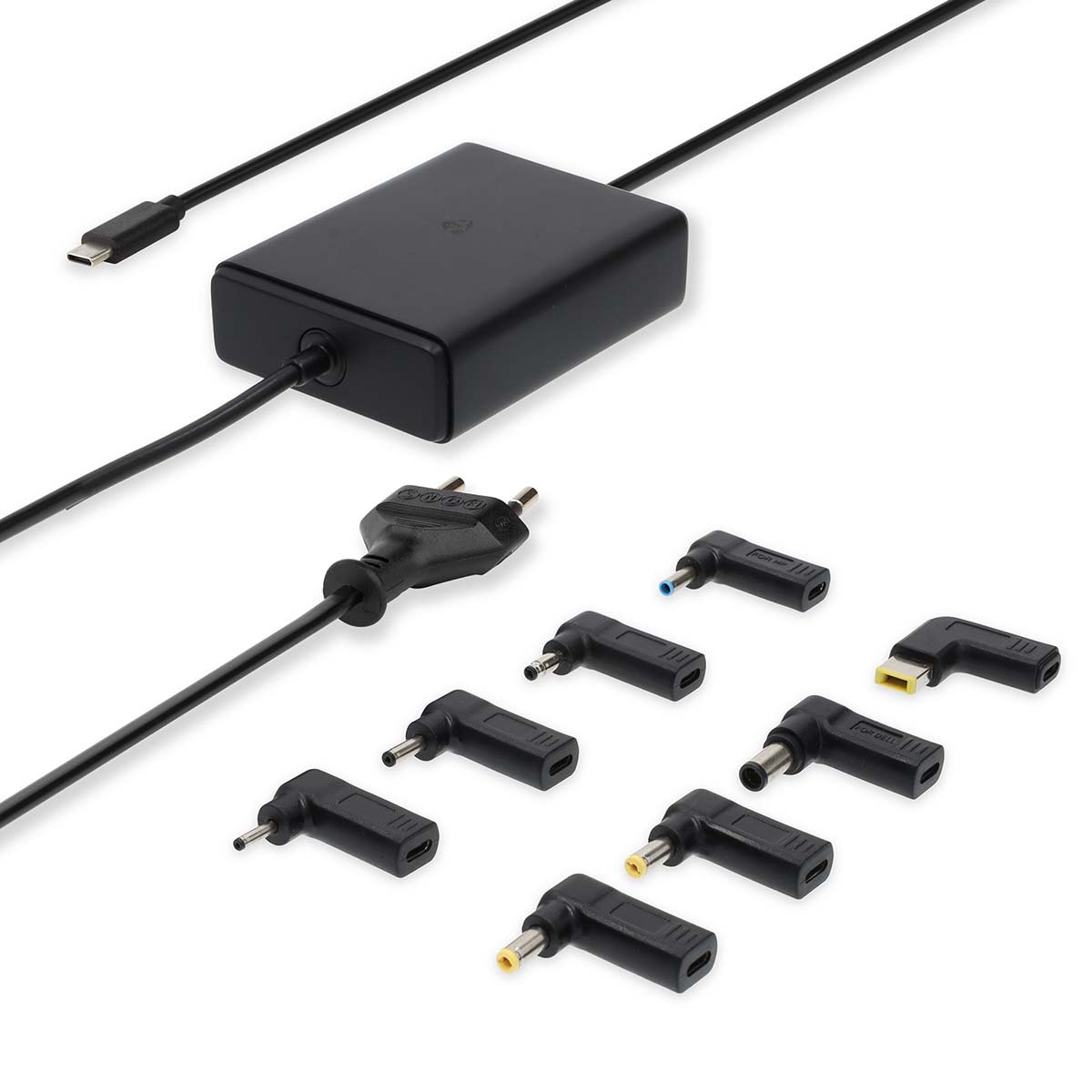 Nedis Notebook-Adapter | GaN | 100 W | 5 9 12 15 20 V DC | 3.0 5.0 A | Gebruikt voor: Notebook Smartphone Tablet | Euro Type-C (CEE