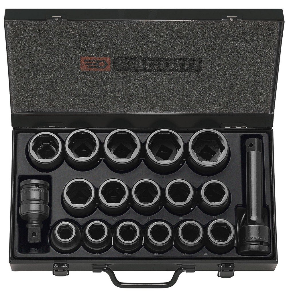 Facom set "impact"-doppen van 19 tot 42 mm - NK.500E