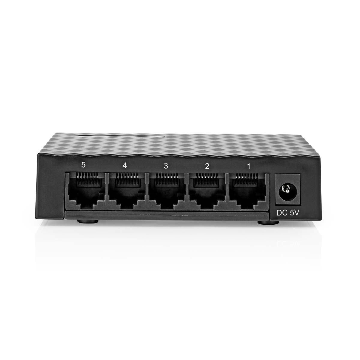 Nedis Netwerk-Switch | Bekabelde snelheid: Gigabit | Aantal ethernetpoorten: 5 - NSWH5P110BK