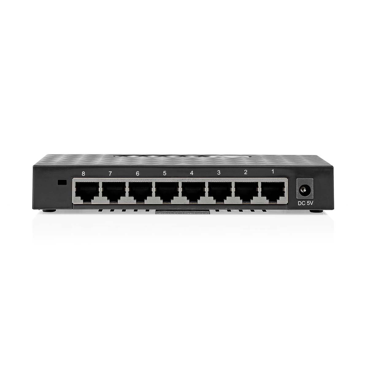 Nedis Netwerk-Switch | Bekabelde snelheid: Gigabit | Aantal ethernetpoorten: 8 - NSWH8P110BK