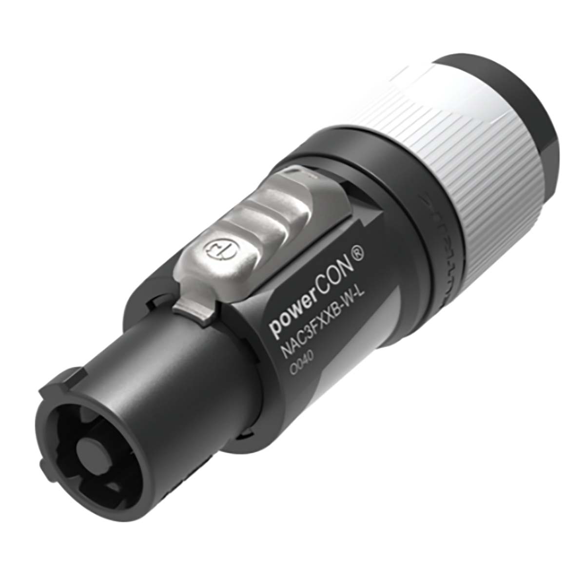 Neutrik NAC3FXXB-W-L vergrendelbare AC-netkabelconnector - NTR-NAC3FXXBWL