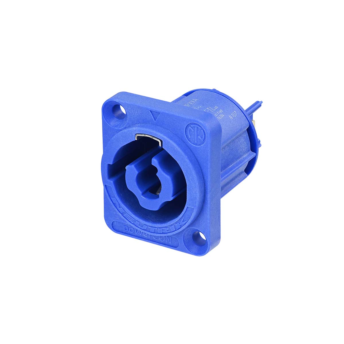 Neutrik Apparaatinlaatconnector, 3/16" platte tabaansluitingen blauw - NTR-NAC3MPXXA