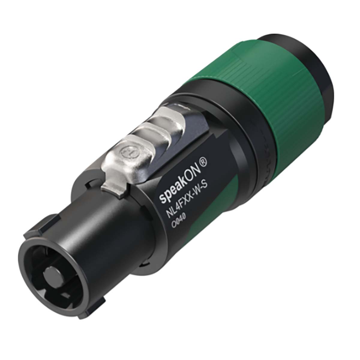 Neutrik 4-polige speakON kabelconnector, schroefaansluitingen, trekontlasting voor kabeldiameters 6 tot 12 mm - NTR-NL4FXX-W-S