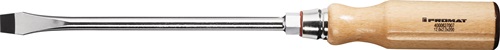 Promat Schroevendraaier | snedebreedte 12 mm | klinglengte 200 mm houten greep | ronde kling met zeskantaanzet - 4000827007 4000827007