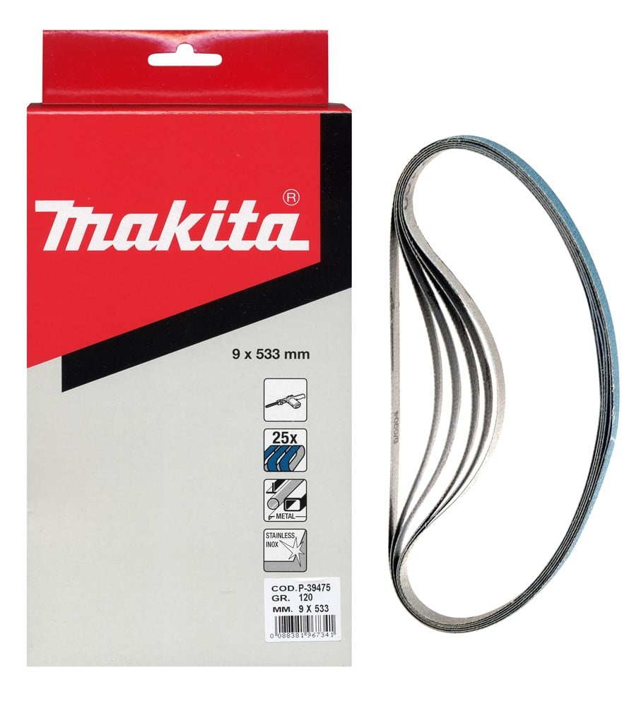 Makita Accessoires Schuurband blue Lengte 533mm Breedte 9mm Korrel 40 - P-39431