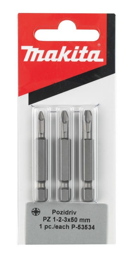 Makita Accessoires Schroefbit PZ1/2/3x50mm 1/4" - P-53534