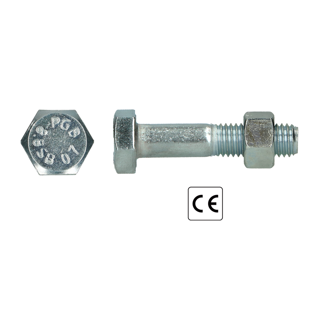 pgb-Europe PGB-FASTENERS | SB-bout CE 8.8 EN15048-1 M10x100 Zn | 50 st P15048801010001003