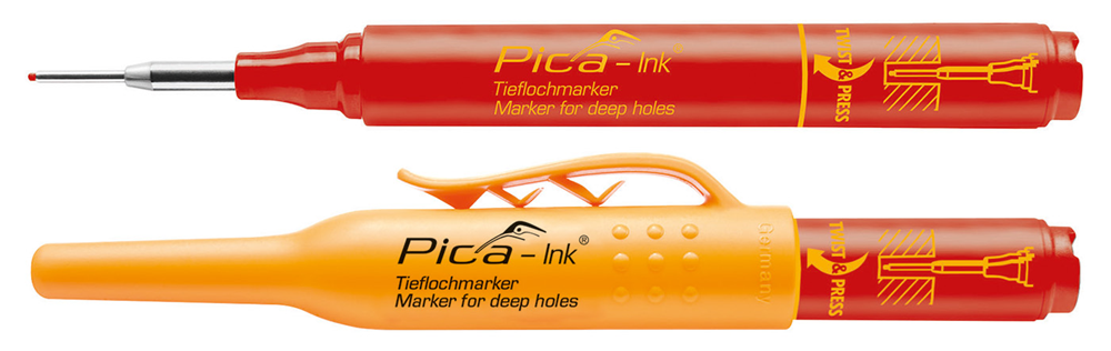 Pica 150/40 Markeerstift voor diepe gaten | Rood - PI15040