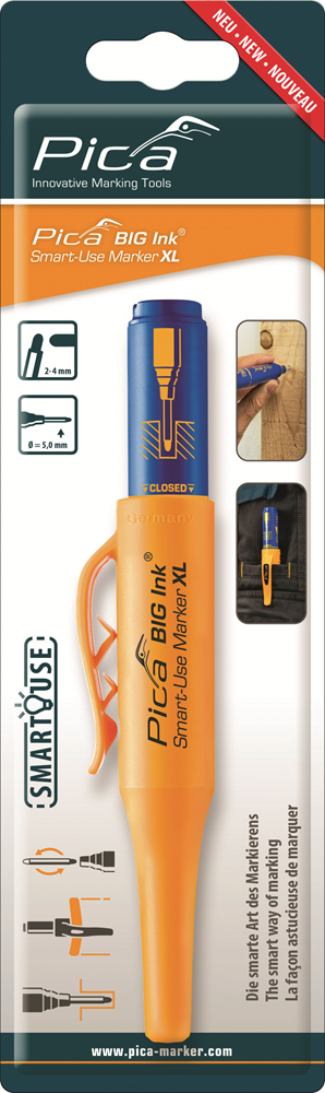 Pica 7041 BIG Ink Markeerstift XL | Blauw | Blister - PI17041SB