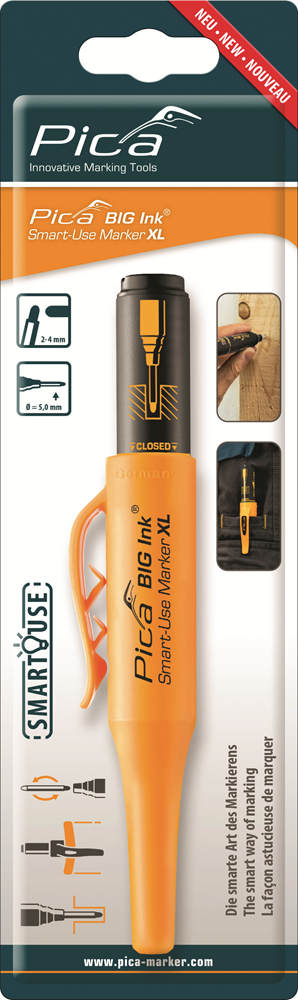 Pica 7046 BIG Ink Markeerstift XL | Zwart | Blister PI17046SB