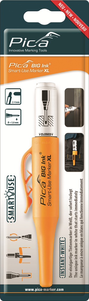 Pica 7052 BIG Ink Markeerstift XL | Wit | Blister PI17052SB