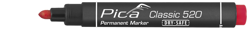 Pica 520 40 Permanent Marker | 1-4mm | Rond | Rood | 10 stuks PI52040