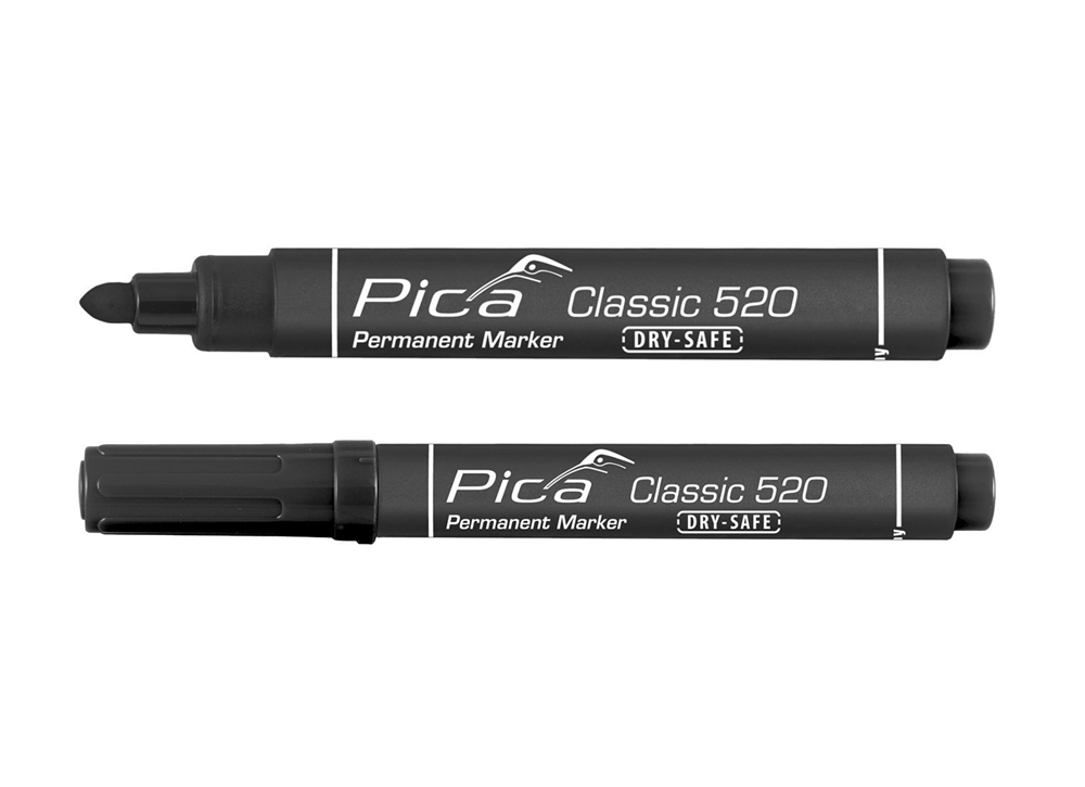 Pica 520/46 Permanent Marker | 1-4mm | Rond | Zwart | 10 stuks - PI52046