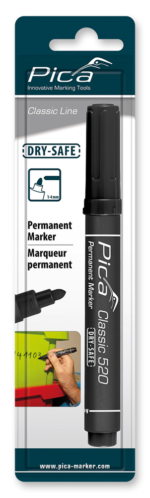 Pica 520 46 Permanent Marker | 1-4mm | Rond | Zwart | Blister PI52046SB