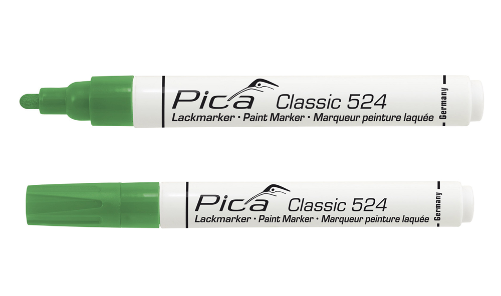 Pica 524/36 Lakmarker | 2-4mm | Ronde tip | Groen | 10 stuks - PI52436