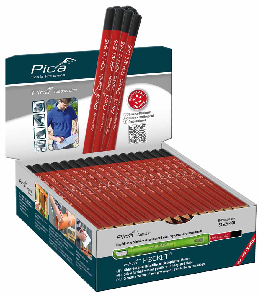 Pica 545/24 Universeel Potlood | 23cm | Display | 100 stuks - PI54524-100