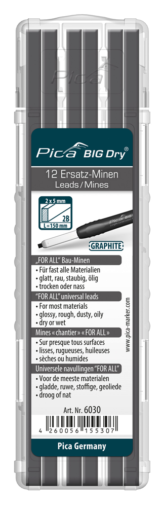 Pica 6030 BIG Dry Navulling | Grafiet - PI6030