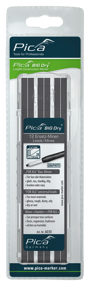Pica 6030 BIG Dry Navulling | Grafiet | Blister PI6030SB