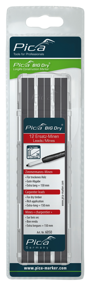 Pica 6050 BIG Dry Navulling Carpenter | 2H | Blister PI6050SB