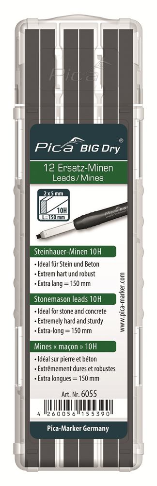 Pica 6055 BIG Dry Navulling Steenpotlood | 10H - PI6055