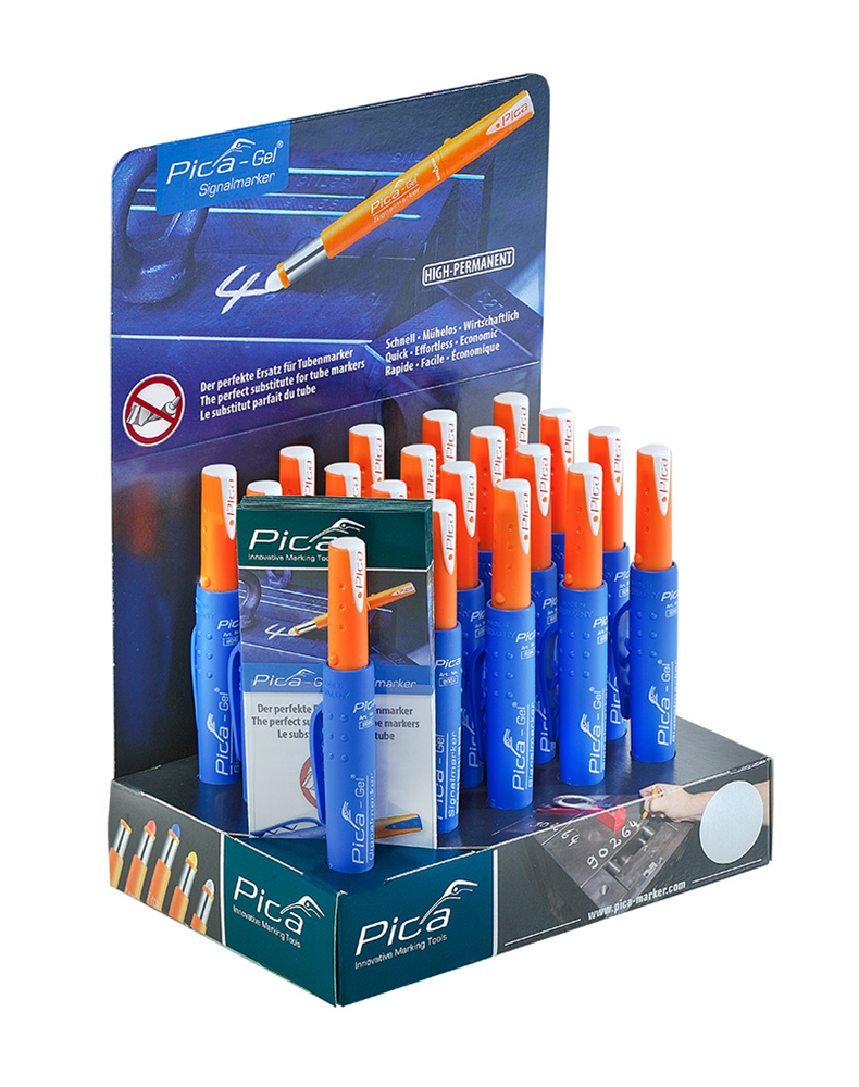 Pica 8025 GEL Signalmarker | 20x | Wit | Display PI8025