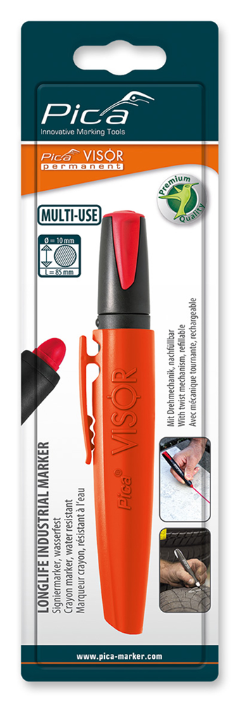 Pica 990 40 VISOR Permanent Marker | Rood | Blister PI99040SB